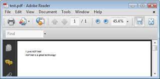 export to pdf file using itext pdf or