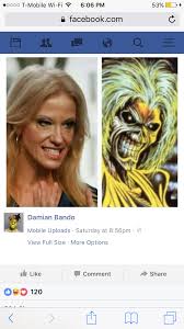 With millions of fans around the world, highly quotable lyrics and a lurching undead mascot named edward, it's obvious that iron maiden would inspire a ton of memes. Kellyanne Conway Or Eddie Album On Imgur