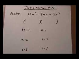 Factor Trinomial Containing Two