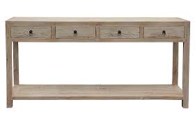 Lara Natural White 4 Drawer Console Table