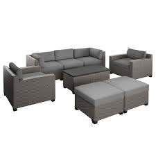 sectional seating group with cushions