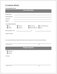 10 Leave Application Form Templates Word Excel Pdf Templates