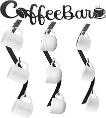 Coffee Mug Wall Rack Mounted With