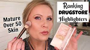 DRUGSTORE HIGHLIGHTERS FOR MATURE SKIN & NO TEXTURE - YouTube