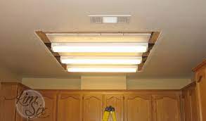 The kitchen would have a recessed box built into the ceiling, fluorescent (tube) lights . Removing A Fluorescent Kitchen Light Box The Kim Six Fix