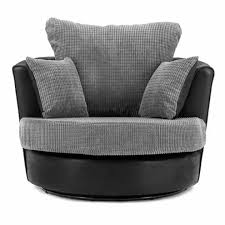 black grey swivel chair luca 3 2