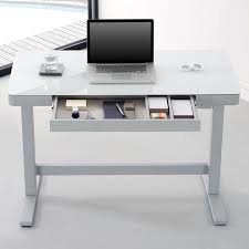 Standing at your desk does burn more calories than sitting. Go From Sitting To Standing Seamlessly With This Contemporary Yet Functional Adjustable Height Adjustable Height Desk Adjustable Standing Desk Adjustable Desk