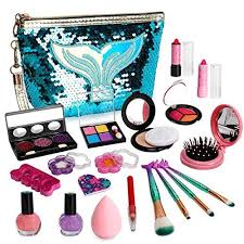 mermaid real children makeup toys kit