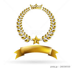 golden laurel wreath award frame