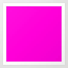 Hot pink (doja cat album). Fluorescent Neon Hot Pink Art Print By Podartist Society6