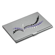 Card Holder Hand Made Decorated With Swarovski Elements