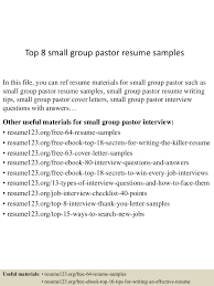 Sample Pastor Resume