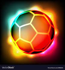 glowing soccer ball royalty free vector