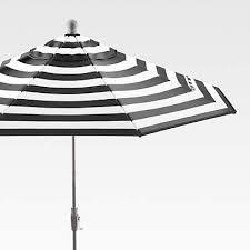 9 round sunbrella black cabana stripe