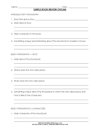 Free Simple 5 Paragraph Book Review Or Report Outline Form