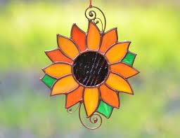 Stained Glass Sunflower Gift Window