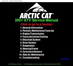 2001 Arctic Cat Atv 300 2x4 Service Repair Manual