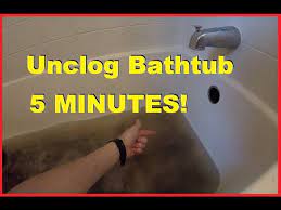 unclog bathtub shower drain