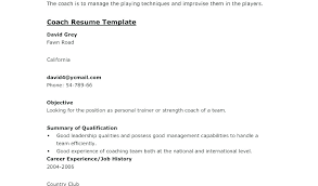 Resume Basketball Coach Resume Template Student Youth Example