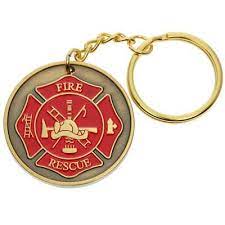firemans prayer firefighter keychain