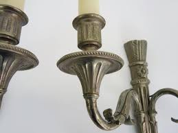 Wall Lights In Silver Bronze 1950s