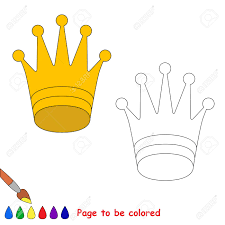 To print the coloring page: Small Princess Crown To Be Colored The Coloring Book For Preschool Royalty Free Cliparts Vectors And Stock Illustration Image 77759833