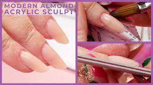 how to sculpt acrylic nails back to