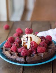 Image result for chocolate waffles with ice cream