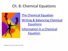 Ppt Ch 8 Chemical Equations