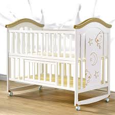 adjustable wooden baby travel bed