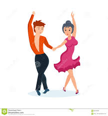 男人和妇女，热情的舞蹈可移动的恰恰舞，在有趣的设置向量例证. 插画包括有查出, 有效地, 热情, 舞蹈- 88436884