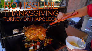 delicious rotisserie turkey on napoleon