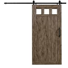 Kits with all the hardware you need are available in most local home improvement stores, making it super easy to set up your door. Spectrum Millbrooke Pvc Barn Door With Pvc Window Size 42 Wide X 84 High Kit Requires Assembly Weathered Grey Color Walmart Com Walmart Com