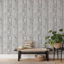 Muriva Timber Planks Grey Wallpaper