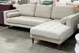 Grey Tufted Sectional Hotel Surplus