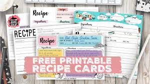 recipe cards 50 styles to print for