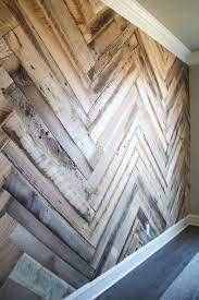 Diy Barn Wood Herringbone Wall