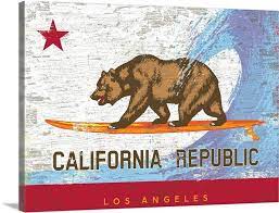 California Surf Bear Flag Los Angeles