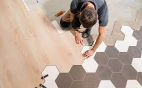 how to combine tile and wood flooring