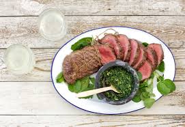 In this recipe, the tenderloin is marinated in half of the sauce prior to grilling on a cast iron grid. Beef Fillet With Chimichurri Yuppiechef Magazine