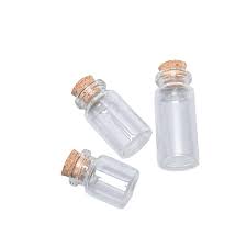 10pcs mini garrafas de vidro com rolha