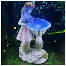 garden decor fairy figurine solar