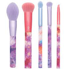 moda groovy glam tie dye 5pc makeup brush set