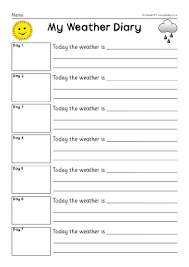 Kids Weather Report Template Weather Forecasting Free