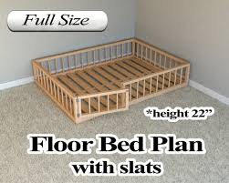montessori floor bed plan full size