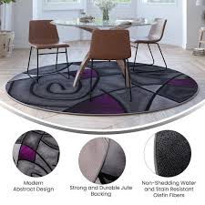 round olefin area rug