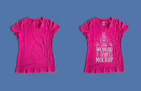 free woman t shirt mockup psd