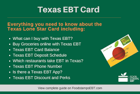 texas ebt card 2021 guide food