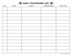 Customer Call Log Template Its Your Template