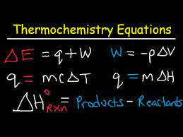 thermochemistry equations formulas